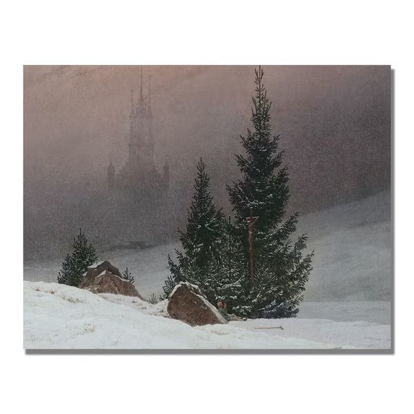 Caspar Friedrich 'Winter Landscape' Canvas Art, 35x47, Trademark Fine Art, Mfr#: BL0947-C3547GG